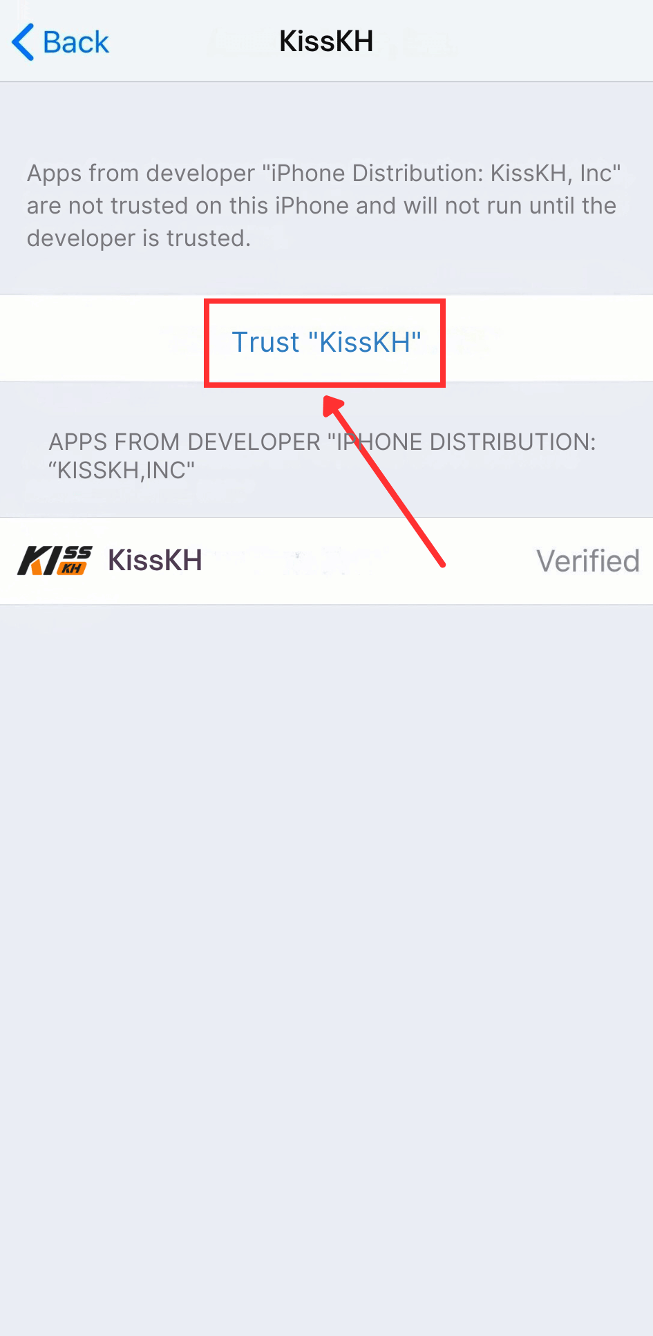 Trust KissKH Certificate